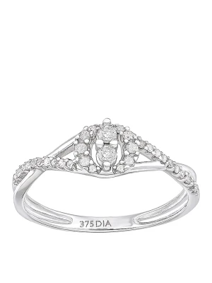 Revoni Złoty pierścionek z diamentami rozmiar: 55