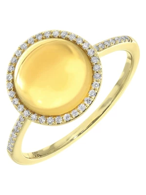 Revoni Złoty pierścionek z diamentami rozmiar: 55