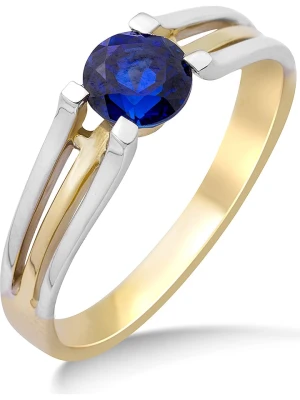 Revoni Złoty pierścionek z szafirem rozmiar: 50