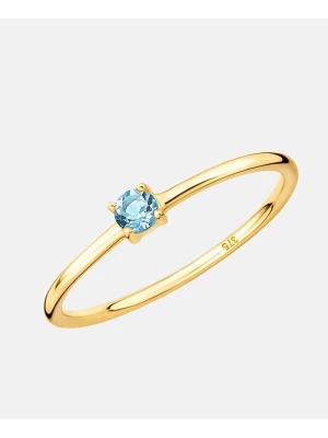 Revoni Złoty pierścionek z topazem rozmiar: 56
