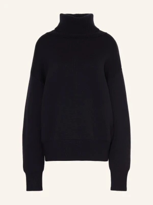 Rhea. Sweter Z Golfem blau CZARNY