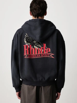 RHUDE American Spirit bluza rozpinana z kapturem bawełniana męska
