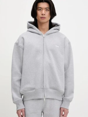 RHUDE bluza Classique męska kolor szary z kapturem gładka RHSS25HO01229