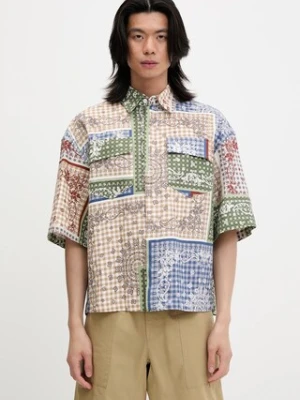 RHUDE koszula Bandana Boxy Work męska kolor multicolor relaxed z kołnierzykiem klasycznym RHSS25SR05217