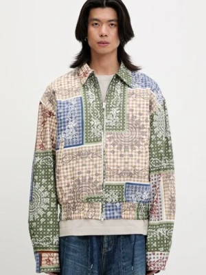 RHUDE kurtka Bandana kolor zielony przejściowa RHSS25JA01450