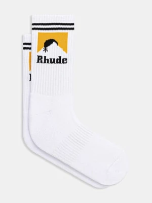RHUDE skarpetki Moonlight kolor biały RHPF25SO05750