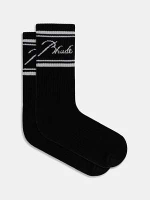 RHUDE skarpetki Script logo kolor czarny RHFW25SO02750