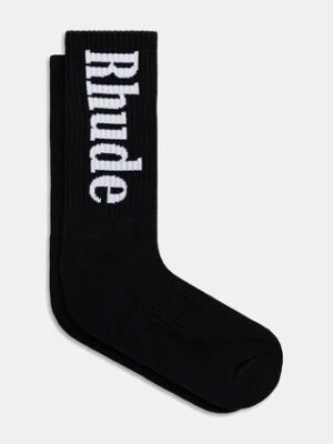 RHUDE skarpetki Vertical Logo kolor czarny RHPF25SO01750
