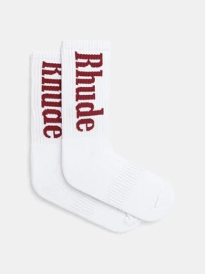 RHUDE skarpetki Vertical Logo męskie kolor biały RHSS25SO01227