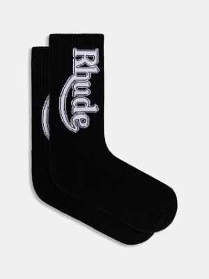 RHUDE skarpetki Vertical Race Track kolor czarny RHFW25SO05750