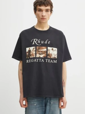 RHUDE t-shirt bawełniany Usvi Regatta Tour