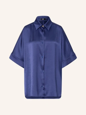 Riani Bluzka W Stylu Oversize Z Satyny blau NIEBIESKI
