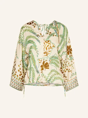 Riani Bluzka Z Satyny Z Rękawami 3/4 beige