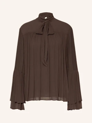 Riani Bluzka Z Wiązaniem Pod Szyją braun
