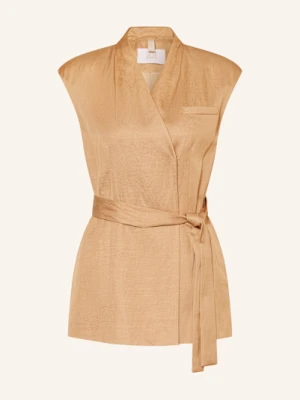 Riani Kamizelka Satynowa Z Dodatkiem Lnu beige