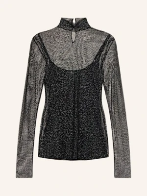 Riani Koszulka Z Długim Rękawem Z Błyszczącą Przędzą schwarz