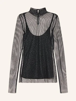 Riani Koszulka Z Długim Rękawem Z Błyszczącą Przędzą schwarz