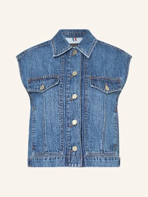Riani Krótka Kamizelka Jeansowa blau