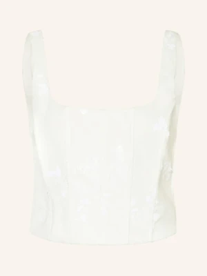 Riani Krótki Top Z Cekinami weiss