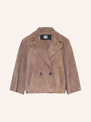 Riani Kurtka Skórzana Z Rękawem 3/4 beige