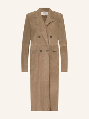 Riani Płaszcz Skórzany beige