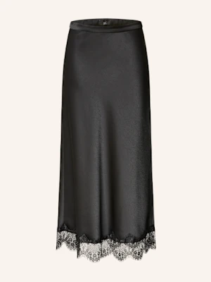 Riani Spódnica Satynowa Z Koronką schwarz