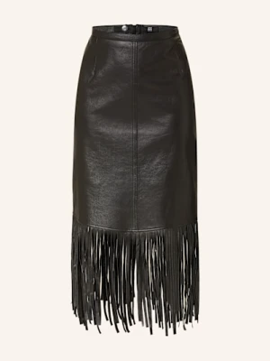 Riani Spódnica Skórzana schwarz