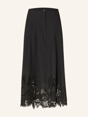 Riani Spódnica Z Ażurową Koronką schwarz