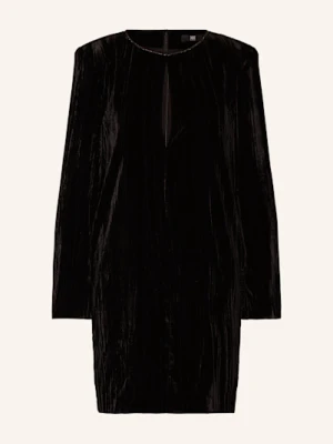 Riani Sukienka Z Aksamitu Z Ozdobnymi Kamykami schwarz