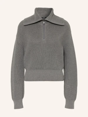Riani Sweter Typu Troyer grau SZARY