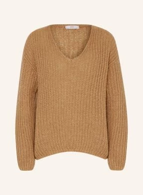 Riani Sweter Z Błyszczącą Przędzą beige