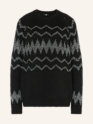 Riani Sweter Z Błyszczącą Przędzą schwarz