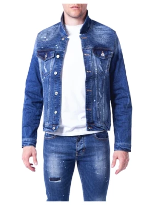 Ribbed Biker Jacket Blue My Brand