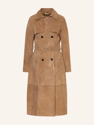 Ricano Skórzany Płaszcz Darcy beige