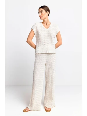 Rich & Royal Bluzka w kolorze kremowym rozmiar: L