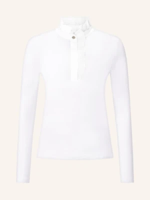 Rich & Royal Bluzka Z Długim Rękawem I Falbanami weiss