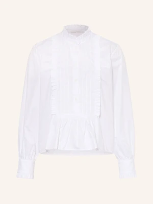 Rich & Royal Bluzka Z Falbankami I Ozdobnymi Kamykami weiss