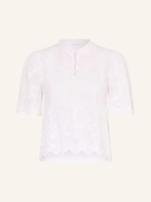 Rich & Royal Bluzka Z Mieszanki Materiałów weiss