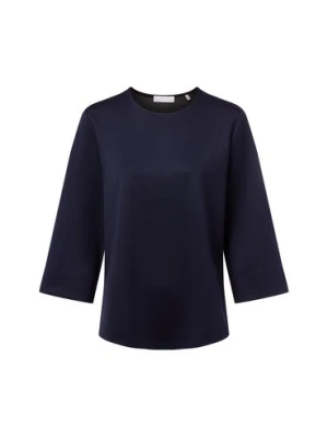 Rich & Royal Damska koszulka z długim rękawem Kobiety Sztuczne włókno niebieski jednolity,