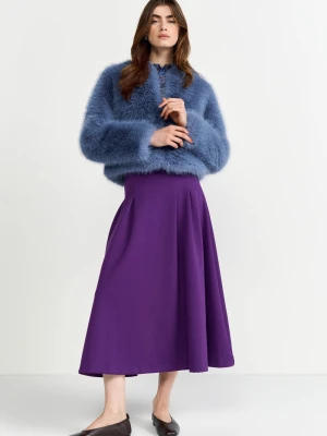 Rich & Royal Damska kurtka ze sztucznego futra Kobiety Sztuczne włókno niebieski jednolity,