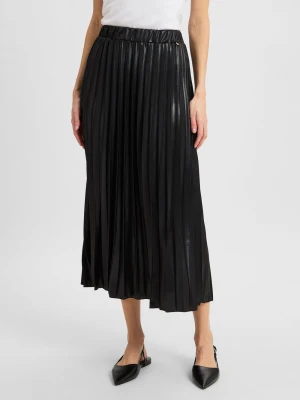 Rich & Royal Damska spódnica plisowana Kobiety czarny jednolity,