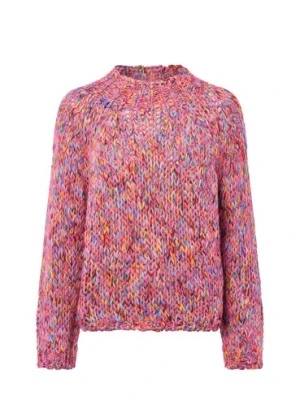 Rich & Royal Damski sweter z grubej dzianiny Kobiety dzianina grubo tkana wielokolorowy marmurkowy,