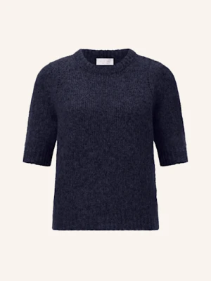 Rich & Royal Dzianinowa Koszulka Z Dodatkiem Alpaki blau