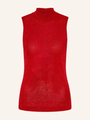 Rich & Royal Dzianinowy Top Z Błyszczącą Przędzą rot