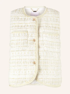 Rich & Royal Kamizelka Pikowana Z Tweedu Z Błyszczącą Przędzą beige