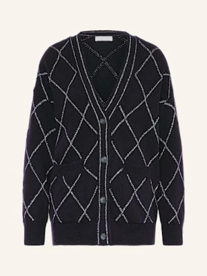 Rich & Royal Kardigan Z Błyszczącą Przędzą blau