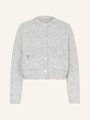 Rich & Royal Kardigan Z Bouclé Z Cekinami grau