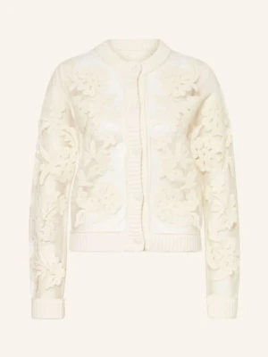 Rich & Royal Kardigan Z Mieszanki Materiałów weiss