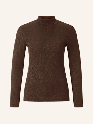 Rich & Royal Koszulka Z Długim Rękawem Z Błyszczącą Przędzą braun