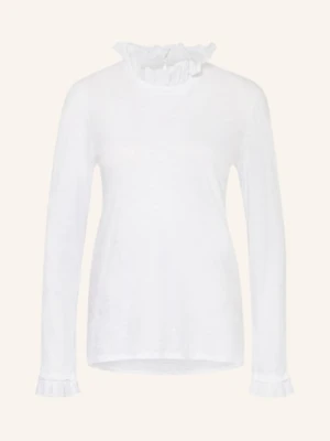 Rich & Royal Koszulka Z Długim Rękawem Z Mieszanki Materiałów weiss